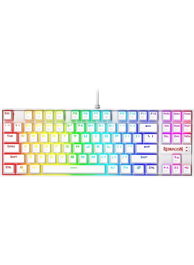 Compare Redragon Kumara K552RGB White  Chromo RGB  Red Switch Wired Mechanical Gaming Keyboard at KSA Price