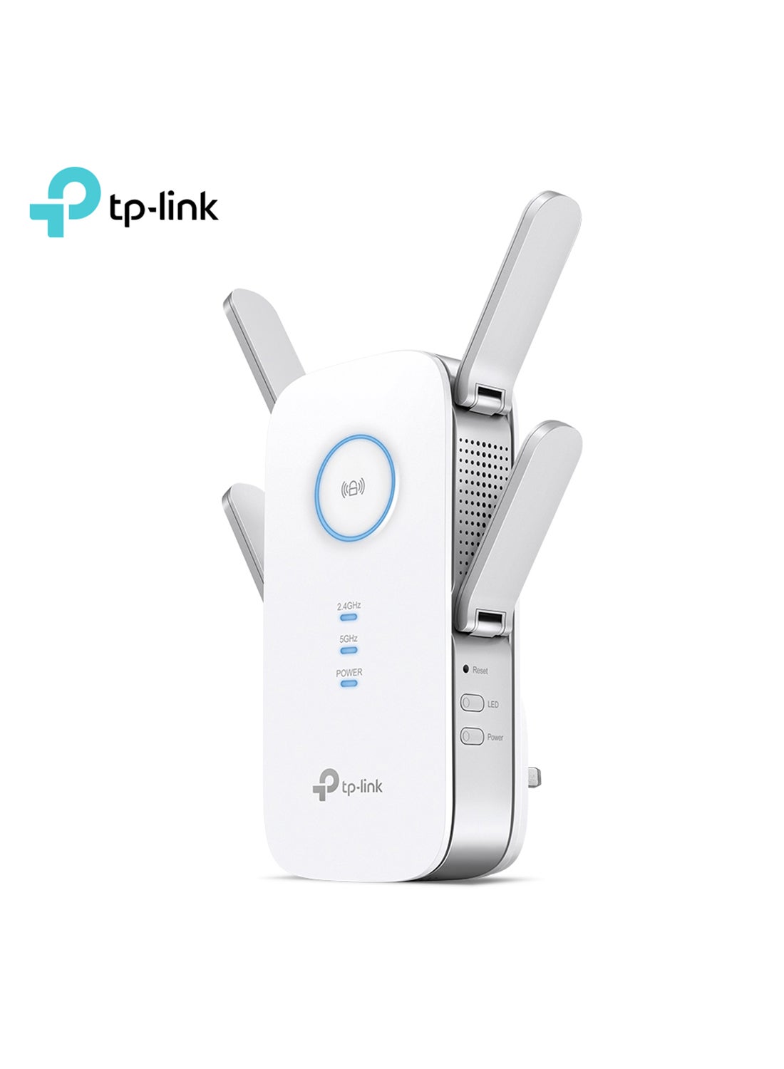 Compare AC2600 WiFi Range Extender w Gigabit Ethernet Port, DualBand Frequency, 2.4GHz & 5GHz, Up to 1733Mbps Signal Rate, 4x External Antennas, UK Plug, RE650 White at KSA Price