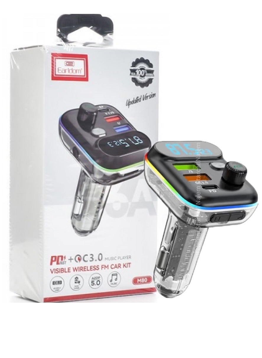 Compare EARLDOM VISIBLE WIRELESS FM CAR KIT M80 at KSA Price