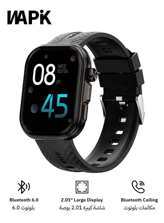 Compare Korean Brand X5S FIT Smartwatch, 2.01″ HD Display, 5–7Day Battery, Bluetooth 6.0 Calling, Heart Rate & SpO₂ Monitoring, 100+ Sports Modes, SOS Emergency, IP68 WaterResistant, Android & iOS, Black at KSA Price