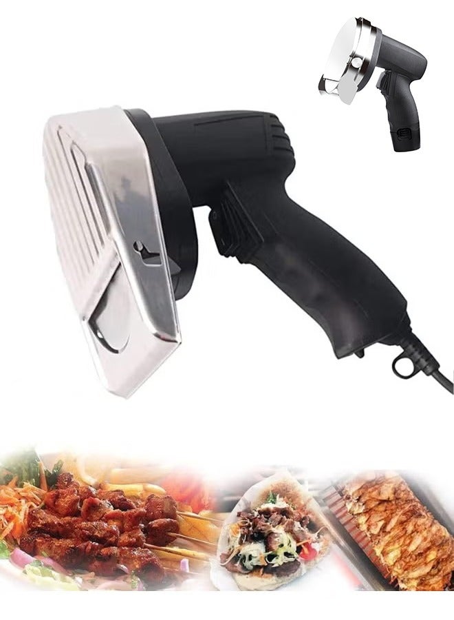 Compare Electric Kebab Meat Slicer with 2 Blades, Shawarma Gyros Cutting Machine, Meat Slicer Portable Handheld 100mm Blade, Multifunction Turkish BBQ Slicer, Kitchen Tools for Kitchen Food Processing at KSA Price
