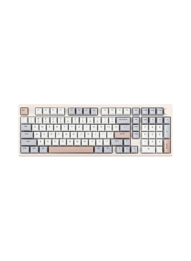 Compare Galaxy100 QMKVIA Wireless Gaming Keyboard, Aluminum Shell, Bluetooth2.4GhzUSBC, PreLubed HotSwappable Linear Switches, NKRO, RGB Backlit Creamy White, Wisteria Linear Switch at KSA Price