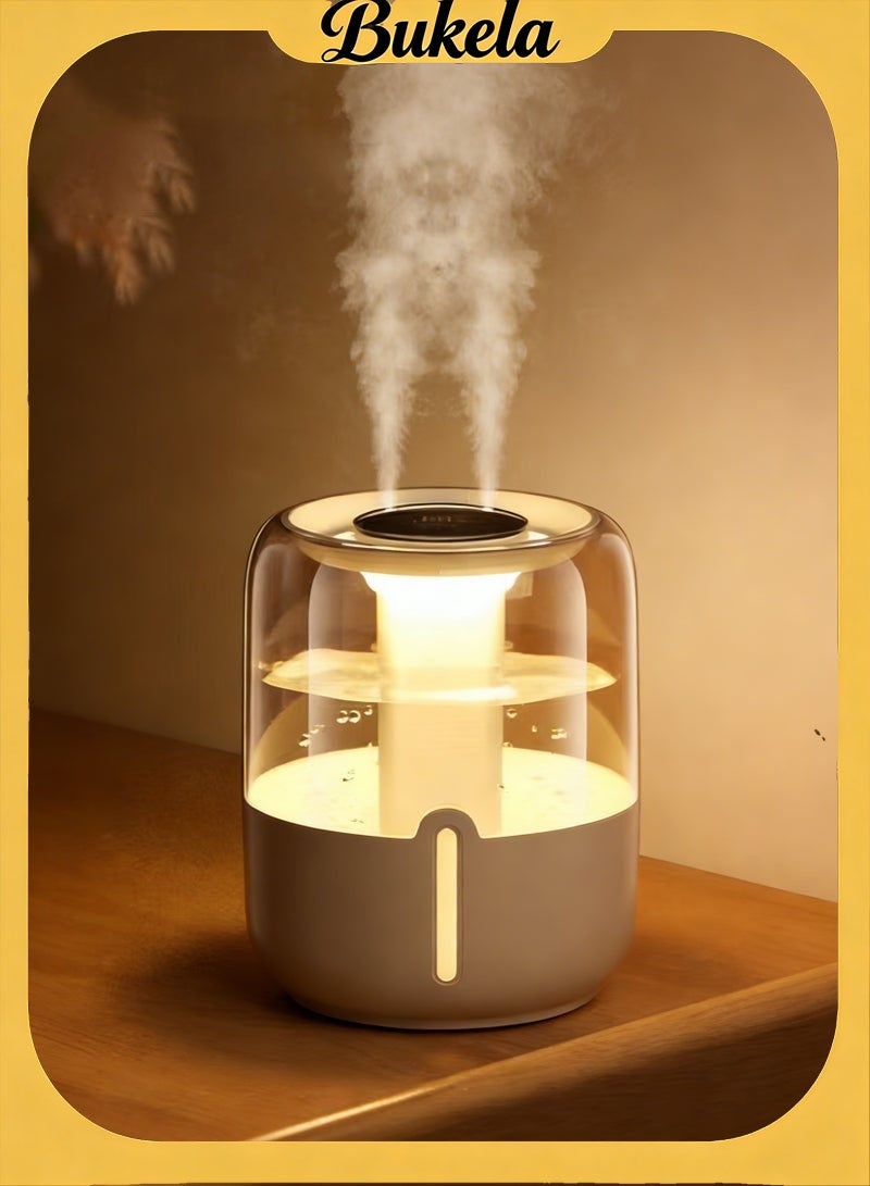 Compare 4L Air Humidifier with Light and Humidity Display, Humidifier and Air Purifier with 2 Nozzles and Night Light Function, 20 Hours, Quiet White at KSA Price