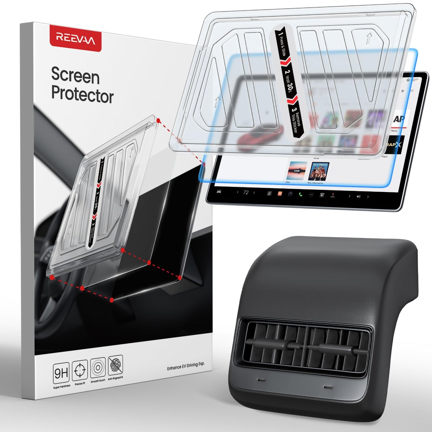 REEVAA Tesla Model Y Screen Protector No Glare…