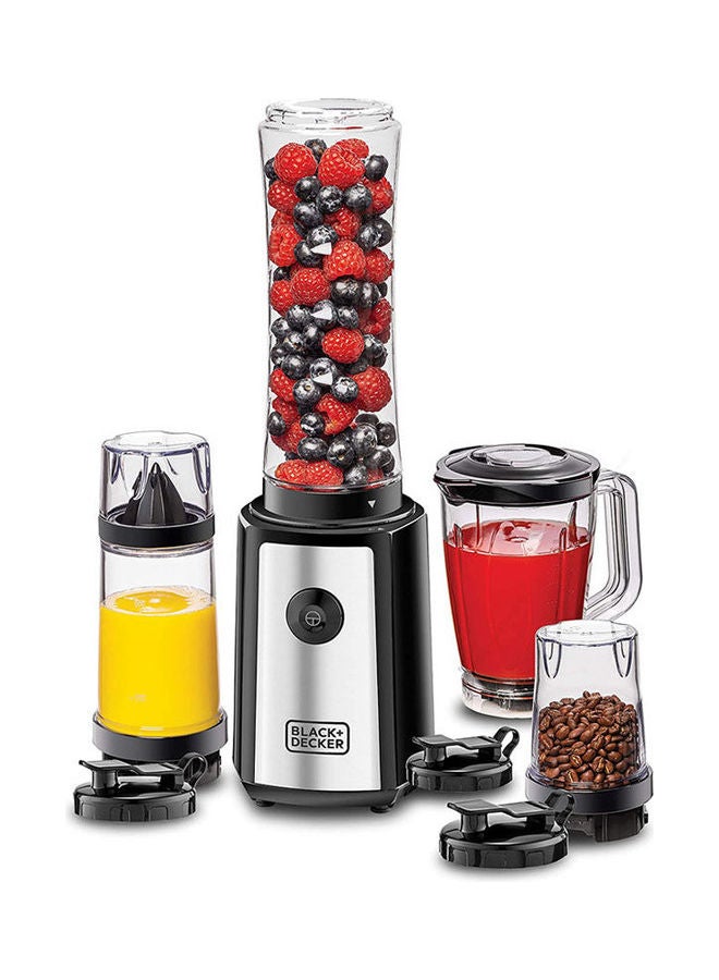 Compare 16 Pieces 4 In 1 Personal Gym Mixer With Citrus Juicer And Grinding Grinder 300 W SBX300BCG  SBX300B5 BlackSilver at KSA Price