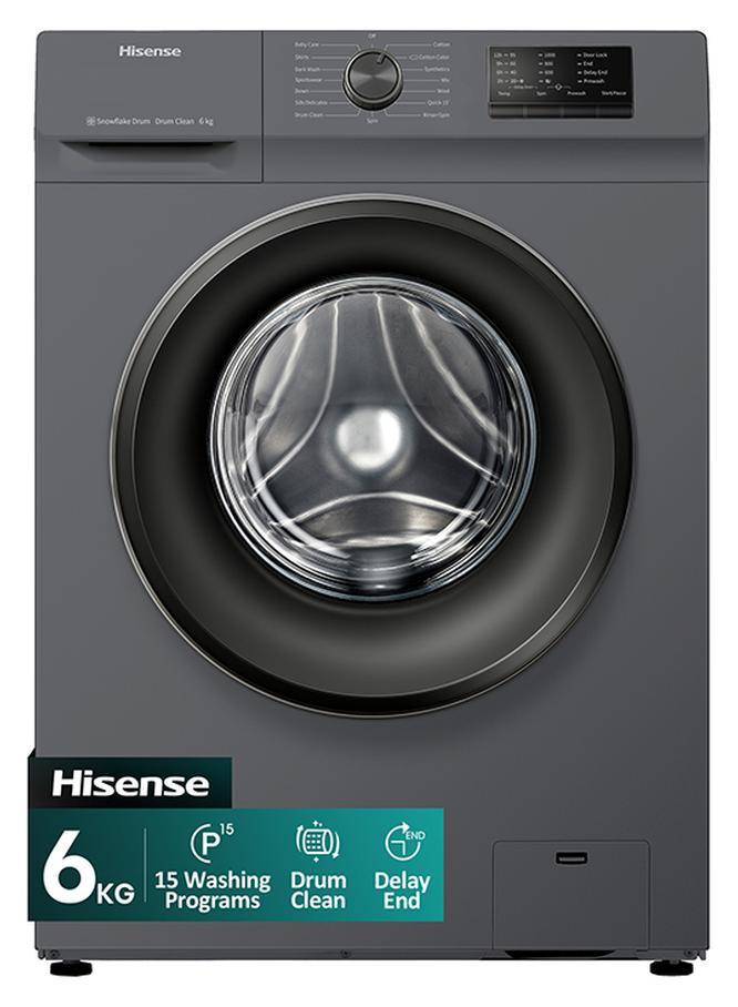 Compare 6KG Front Loading Washing Machine WFVC6010T, 1000RPM, 15 Automatic Programs, SelfDiagnosticfault Finding, Drum Clean, Delay End, Efficiency A+++, Quick Wash 220 W WFVC6010T GreyWhiteClear at KSA Price