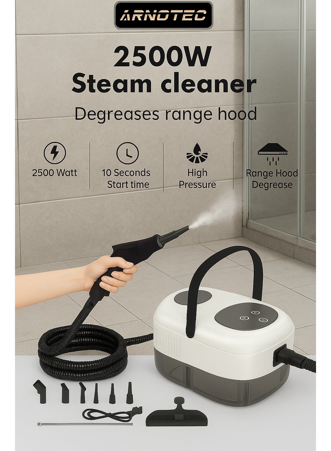 Handheld Steamshot Cleaner with Smart Touch Screen,High…