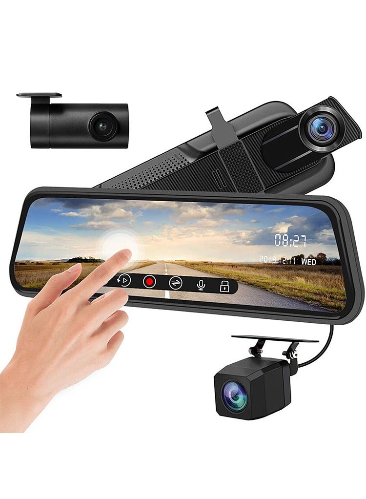 Mr Smart Dual Lens Mirror Dash Camera, 1080P FHD…