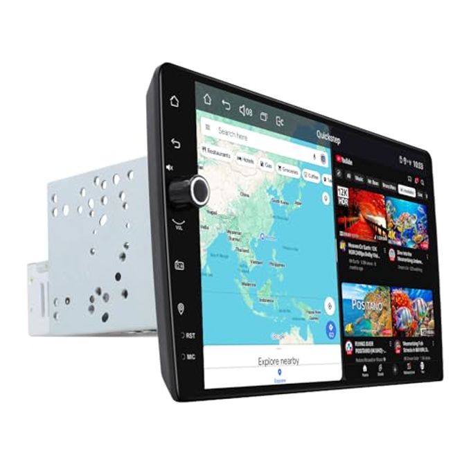 Compare Double Din Radio 10.1 Inch Car Stereo With Apple Carplay & Android Auto, Android 13 Head Unit 4Gb+64Gb With Volume Knob, Mirror Link, AmFm, Bluetooth, Swc, Gps JyUtd08N4 at KSA Price