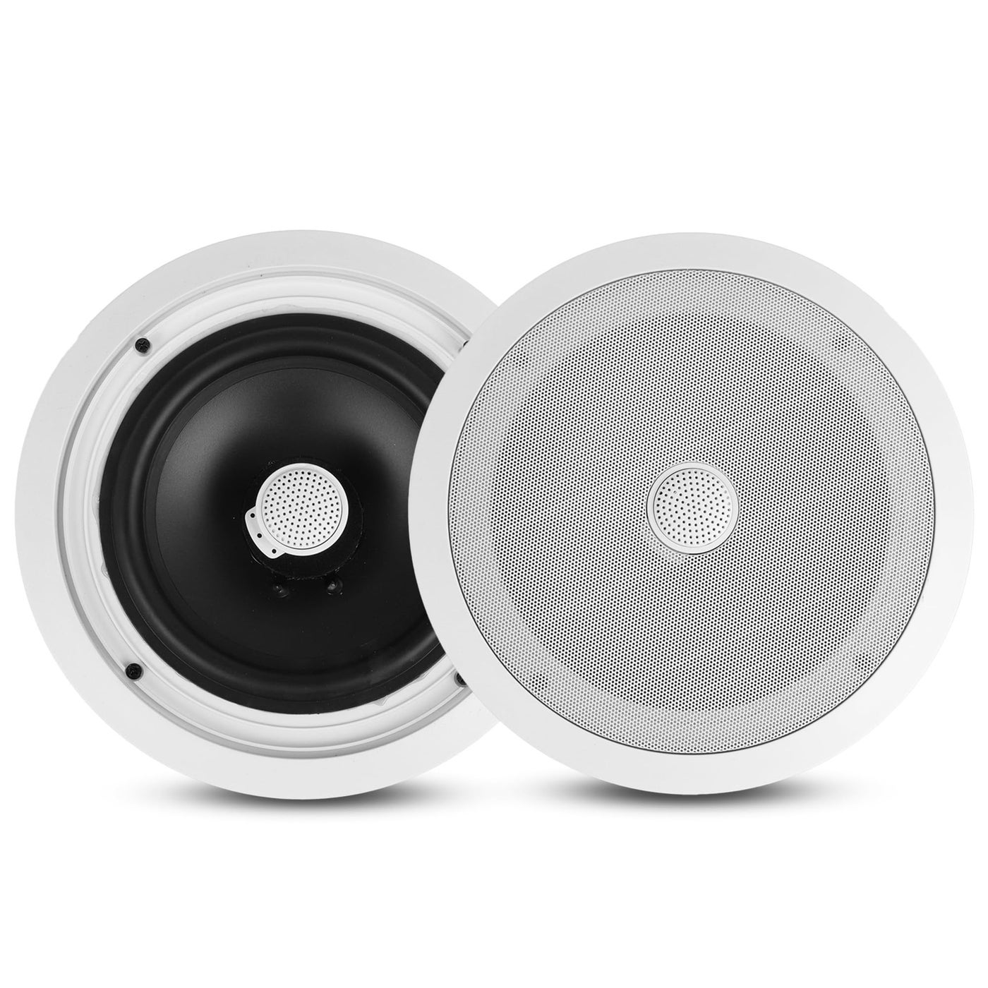 Compare Pyle 8 Ceiling Wall MountPair Of 2Way Midbass Woofer Speaker Directable 1 Titanium Dome Tweeter Flush Design W 55Hz22kHz Frequency Response 300 Watts Peak Easy Installation Pyle PDIC80White at KSA Price