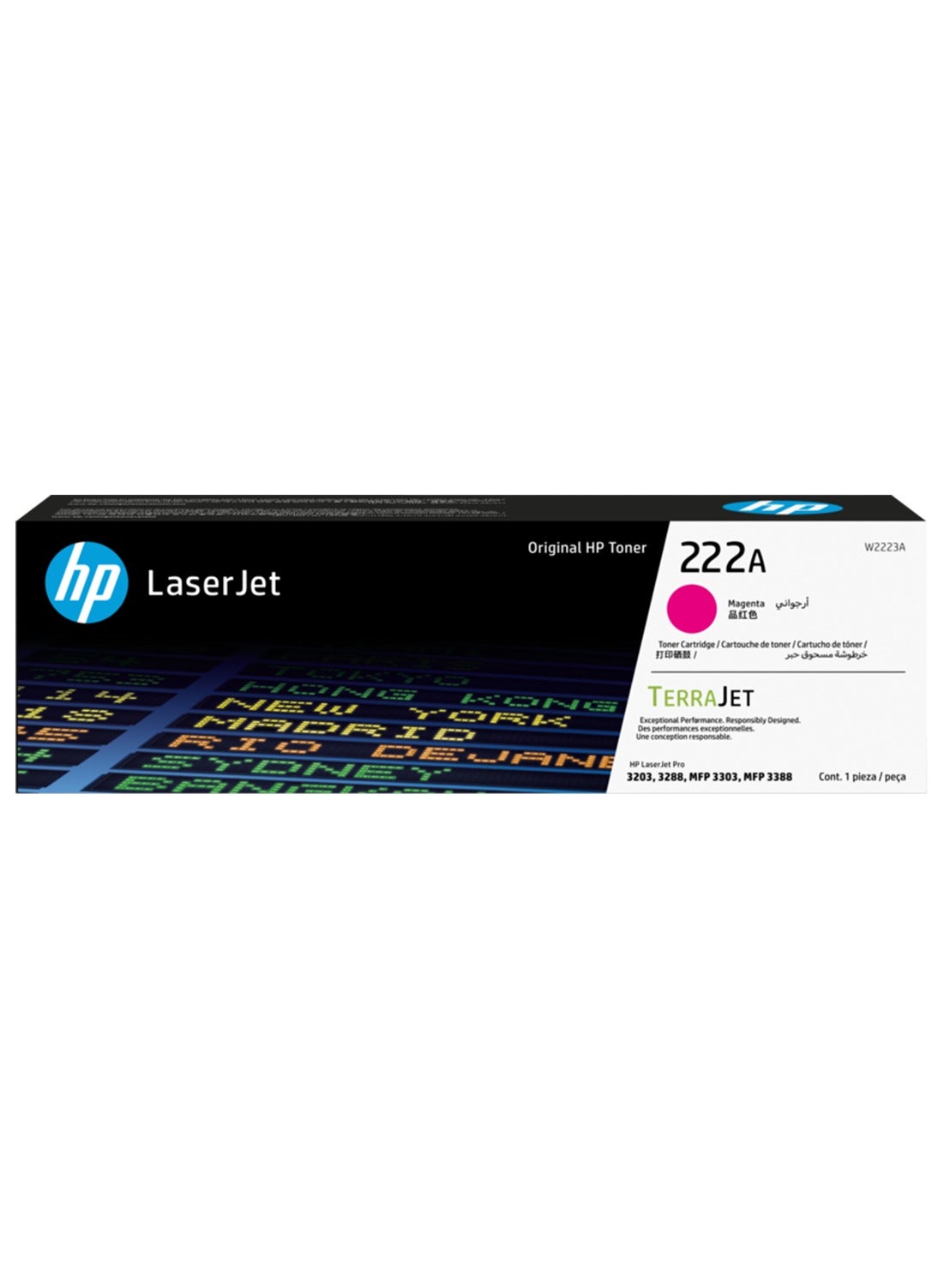 Compare 222A Original LaserJet Toner Cartridge | 1200 Pages | Compatible with LaserJet Pro 3203, 3288, MFP 3303, MFP 3388 Magenta at KSA Price