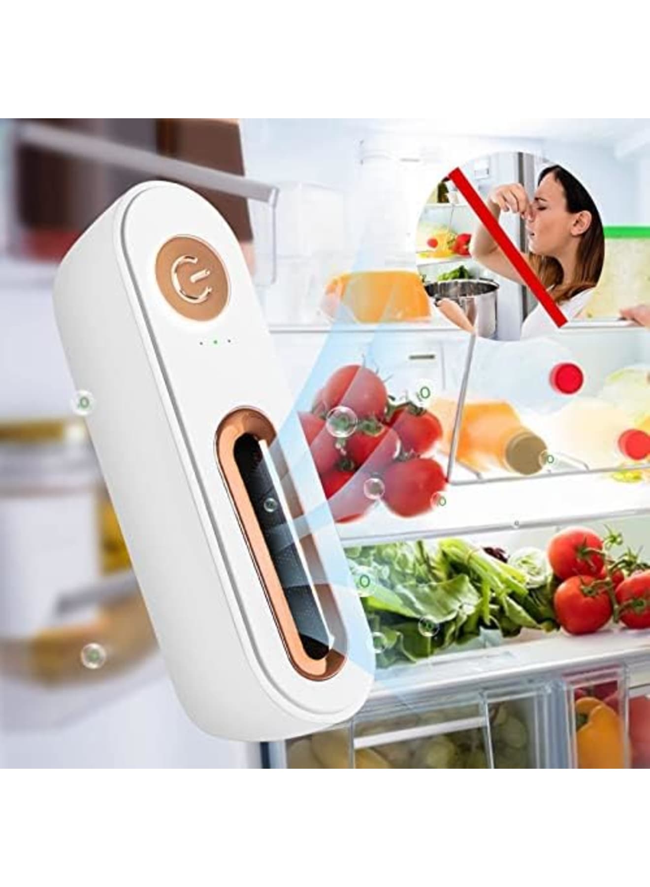 Compare Mini USB Fridge Deodorizer, Portable Rechargeable Refrigerator Deodorizer Reusable, Lasts Nature Refrigerator Deodorizer, Multipurpose Refrigerator Odor Eliminator for Fridge, Car, Closet, Wardrobe at KSA Price
