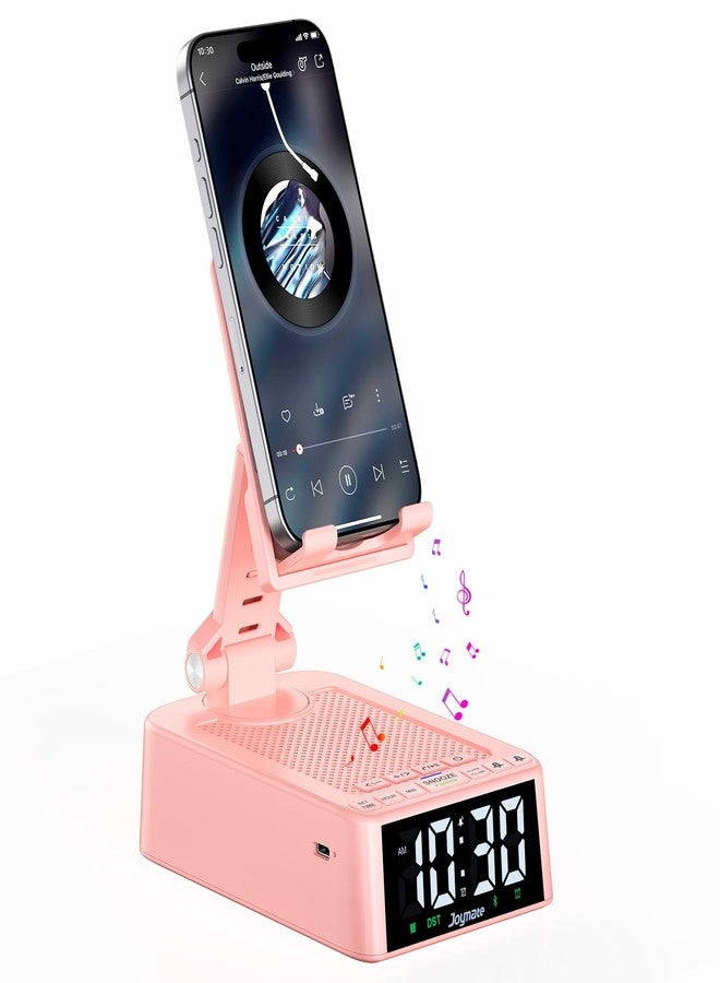 Compare Joymate Gifts for Women Girls, Phone Stand with Bluetooth Speaker 360° Rotable Angel Adjustable Cell Phone Holder for Desk with HD Subwoofer Sound Fits All Phones,Tablets Pink at KSA Price