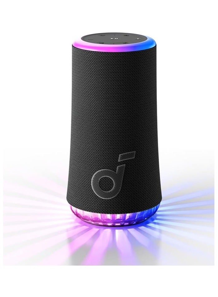 Compare Glow Portable Speaker With 30W 360° Sound, Synchronized Radiant Light, 18H Playback, Customizable EQ And Light Show, And IP67 Waterproof Black at KSA Price