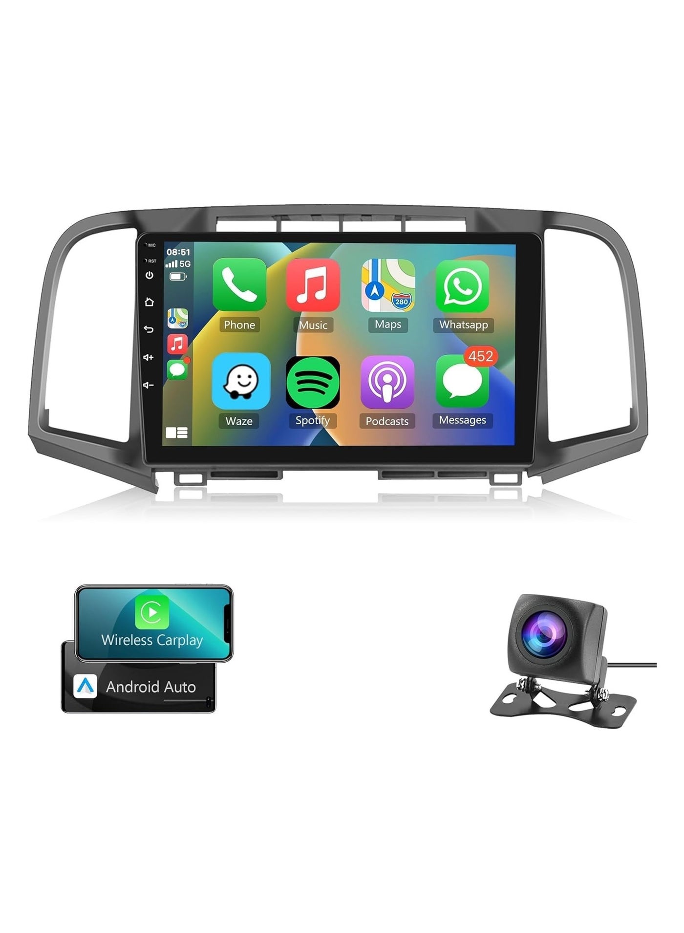 Compare Android Car Stereo for Toyota Venza 2009 2010 2011 2012 2013 2014 2015 2016 4GB RAM 64GB ROM 9 Inch Support Apple Carplay, MirrorLink WiFi BT, IPS Touch Screen with AHD Camera Included at KSA Price