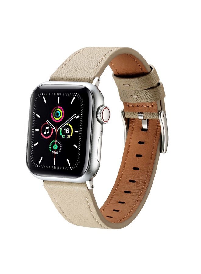 Compare Moran Leather Bands Compatible with Apple Watch Band 49mm 45mm 44mm 42mm 41mm 40mm 38mm, Top Grain Leather Sheepskin Strap Thin Wristband for iWatch Ultra Series 8 7 6 5 4 3 2 1 SESE 2 at KSA Price
