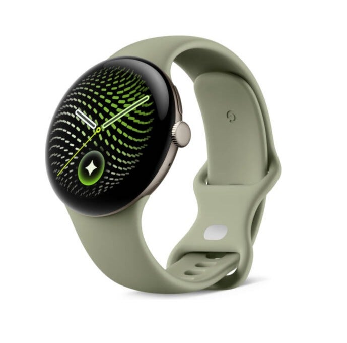 Compare Google Pixel Watch 5 Smartwatch 45mm – Actua 360 Domed Display, Snapdragon W5 Gen 2, Advanced Health Sensors, Bluetooth 6.0 & WiFi, Satin Pyrite Aluminum Case with Olive Active Band Olive at KSA Price
