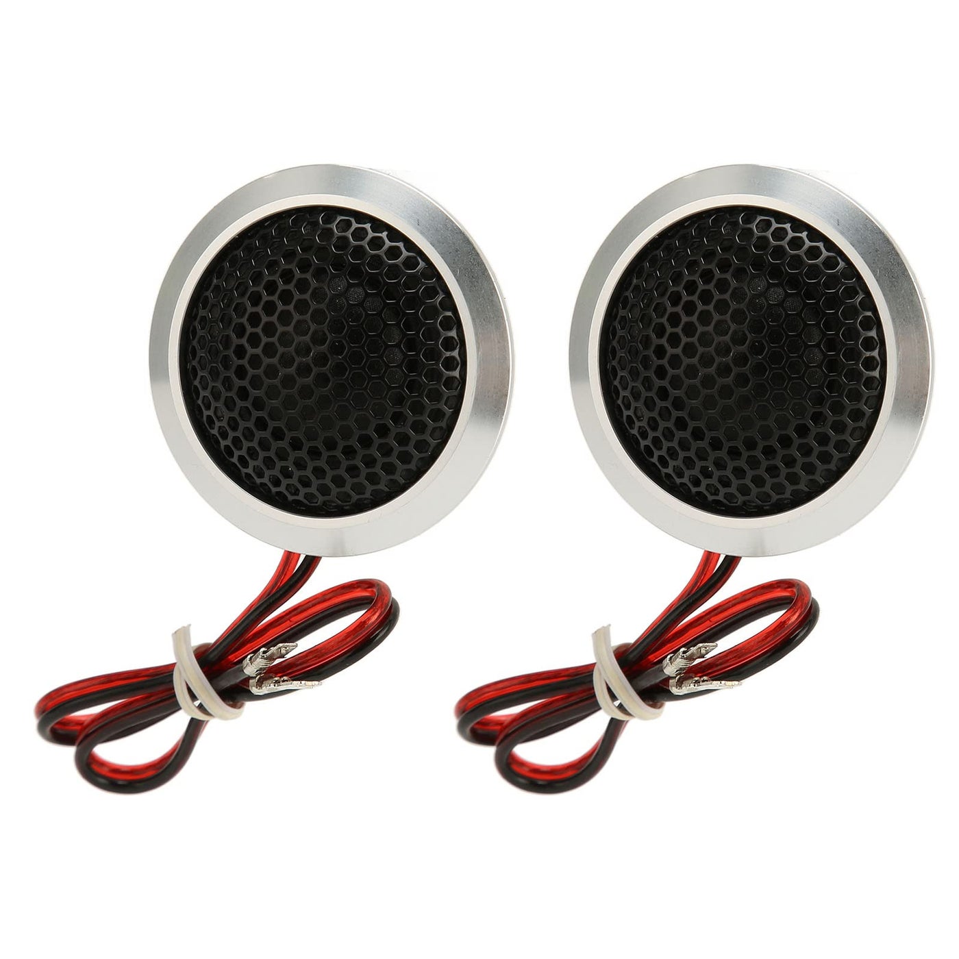 Compare Bewinner 2pcs Car Dome Tweeters, 150W Dome Tweeter, 4 Ohms 2 Way System High Sensitivity Dome Tweeter for Car Systems, Pair Silver Black at KSA Price