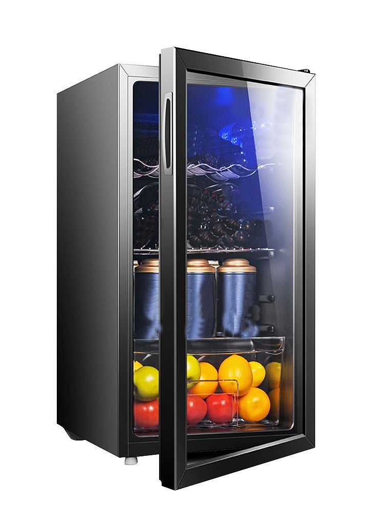 Compare COOLBABY 95L Big Capacity Cooler Refrigerator Skincare Fridge Cabinet Transparent Glass Door Cellar Small Fridge for Room at KSA Price