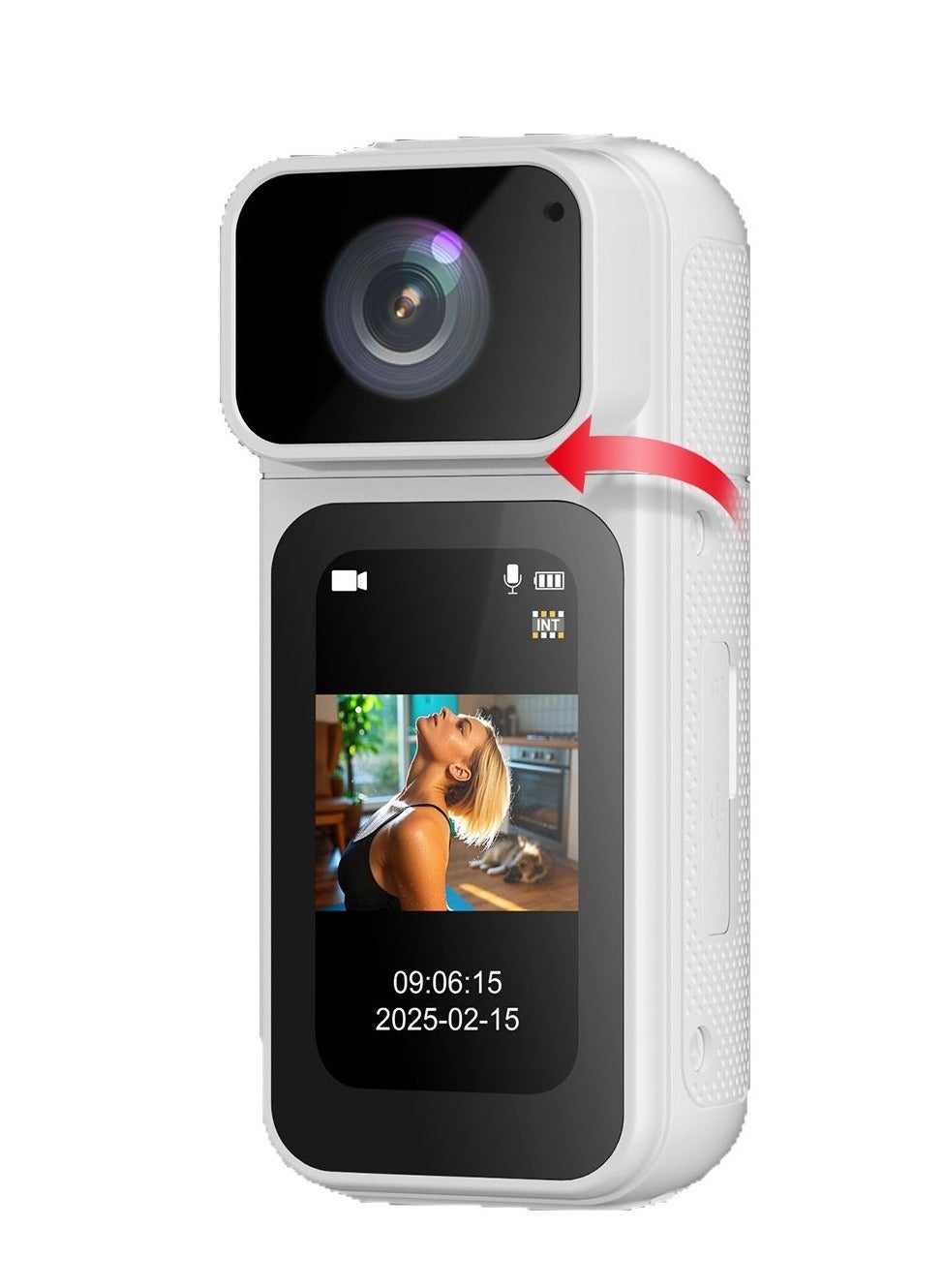 Compare Thumb Camera with WiFi – 2.7K HD Mini Sports Cam, 180° Rotatable Lens, 35g UltraLight,Magnetic POV Action Camera for Cycling,  FirstPerson View Helmet Mount Camera at KSA Price