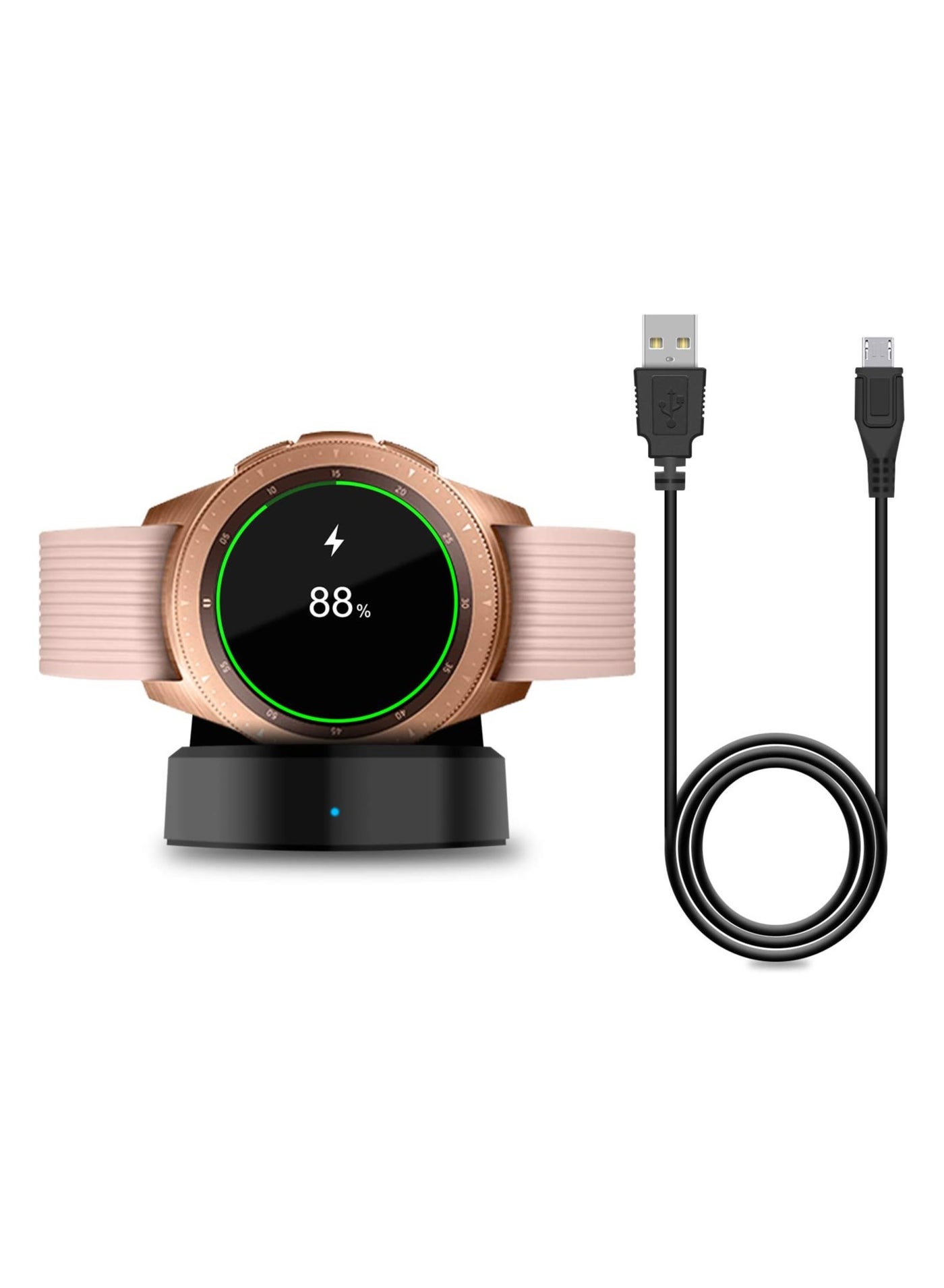 Compare Charger Compatible with Samsung Galaxy Watch 42mm  Upgraded Charging Cradle Dock for Galaxy at KSA Price