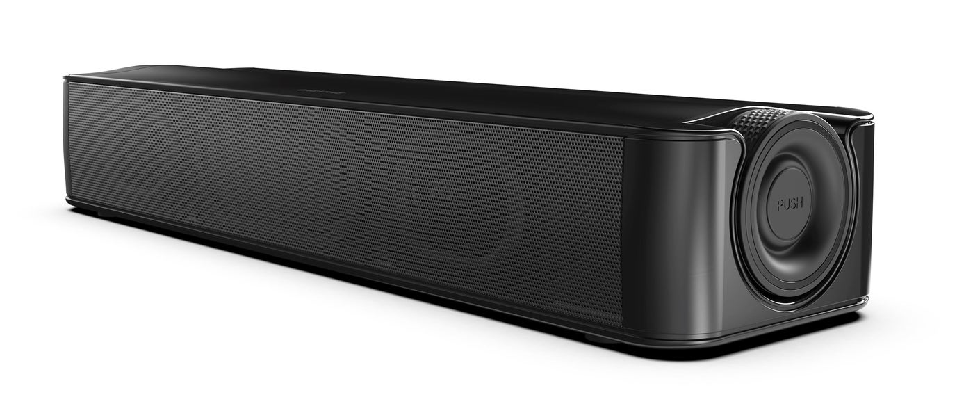 Compare Creative Stage SE UnderMonitor Soundbar with USB Digital Audio and Bluetooth 5.3, Clear Dialog and Surround by Sound Blaster, Powered via Adapter at KSA Price