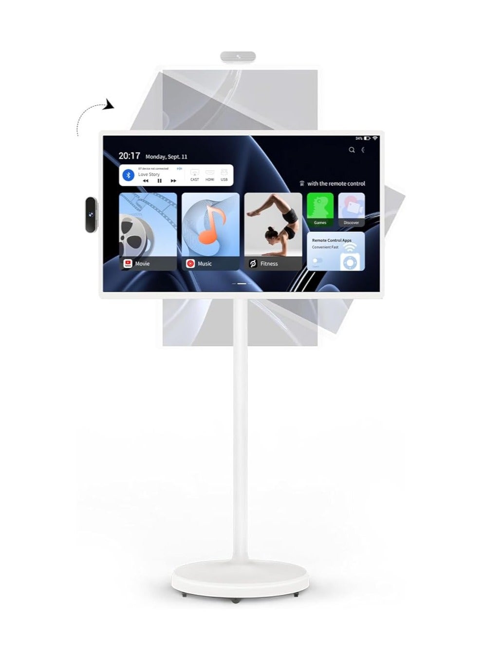 Compare 32Inch Portable Smart Touchscreen Monitor | 1080p FHD Display with LG Incell Technology, Android OS, Builtin Battery, Full Rotation & Remote Control at KSA Price