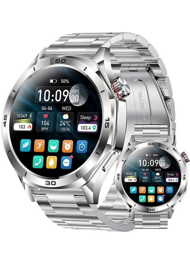 Compare Mens 1.52Inch Smart Bluetooth Watch, FullScreen Touch, Smartwatch , Sleep Monitoring, Multiple Sports Modes, RTi129 at KSA Price