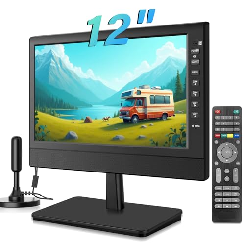 Jexiop 12”Portable Flat Screen TV,Small TV with Digital…