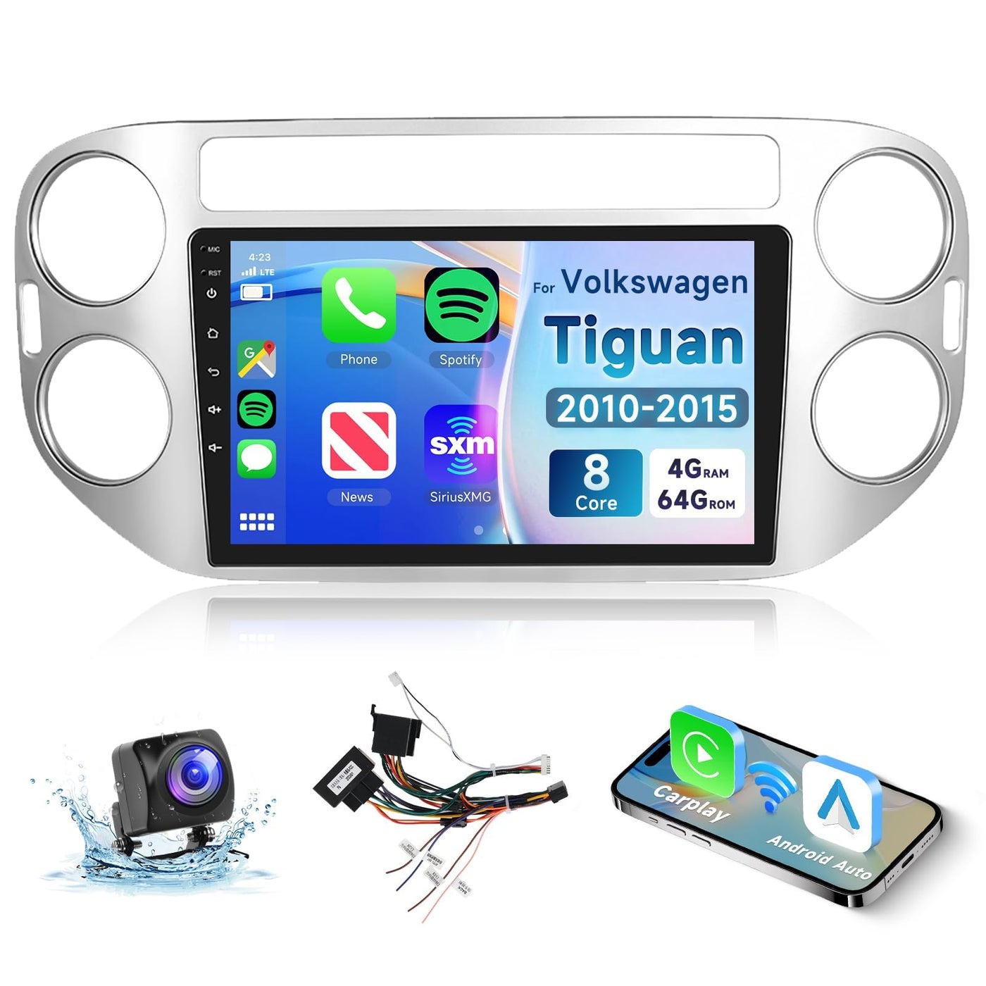 8 CORE 4G64G Car Radio for Volkswagen Tiguan…