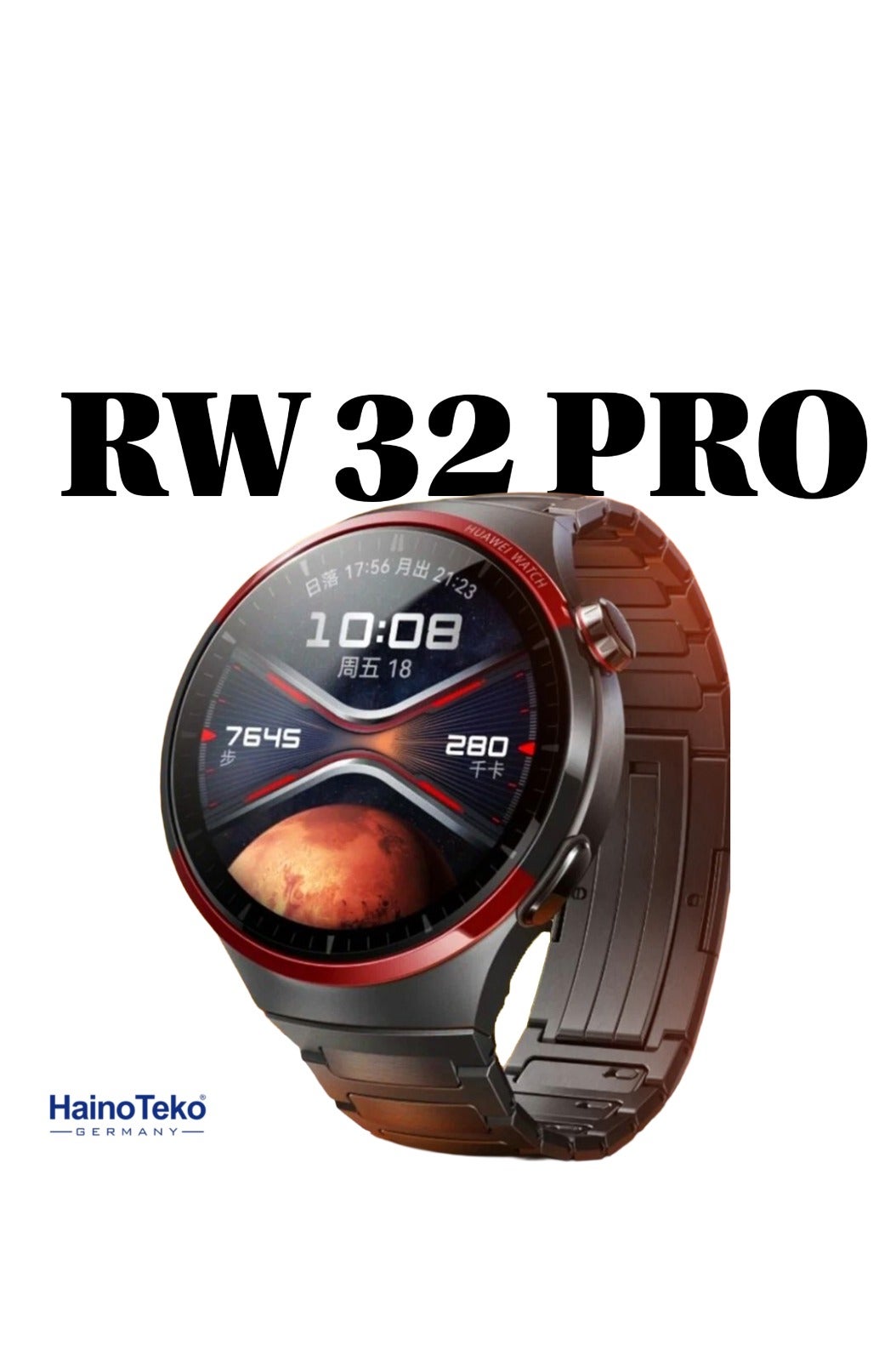 Compare RW 32 Pro Round Shape Curved Display Smart Watch || 3 Pairs of Straps, Wireless Charger, Bluetooth Calling, Fitness Tracker, Heart Rate Monitor, Waterproof – Designed for Men & Boys Black at KSA Price