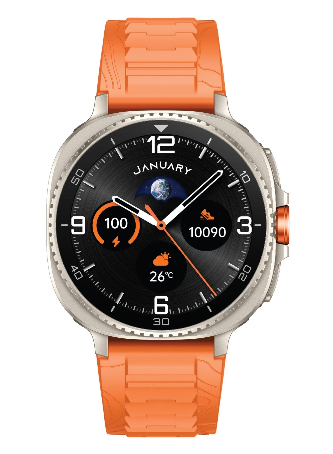 Compare Connect 2 Smart Watch  1.43 AMOLED Display  Bluetooth Calling  920mAh Battery  AlwaysOn Display  Health Monitoring  Custom Watch Faces  Waterproof Smartwatch  Titanium Orange at KSA Price