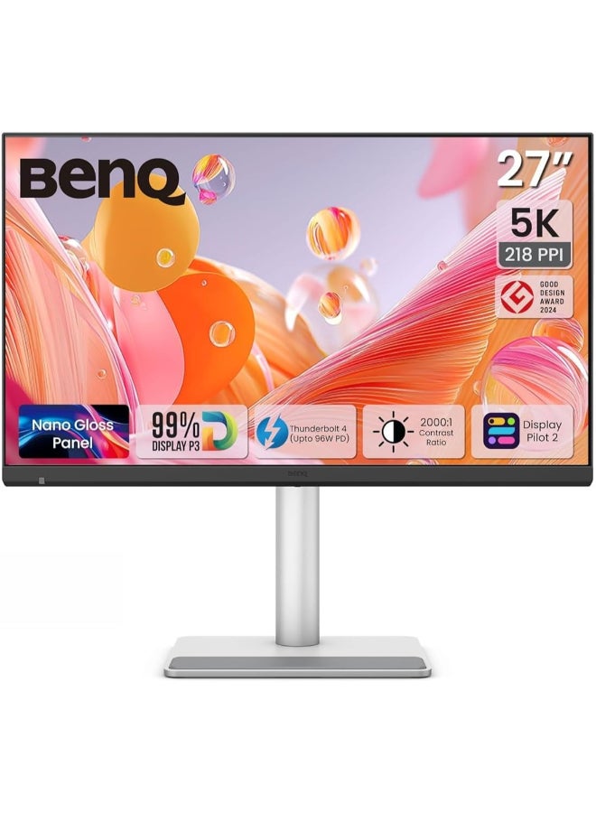 Compare 27 inch 5K 5120x2880 Nano Gloss Monitor for Mac Creators, Dual Thunderbolt 4 96W15W PD, 99% DCIP3, HDR10 DisplayHDR 400, 450 nits, Mac Color Match, Daisy Chain, KVM Switch, HDMI 2.1, Integrated Mac Controls, Height Adjustable Stand, 3W x2 Speakers MA270S Silver at KSA Price