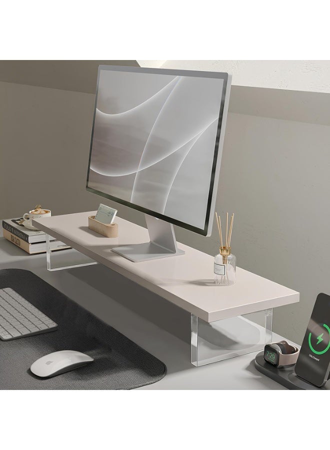 FALAHOM Monitor Stand Riser,60cm Wood & Acrylic…