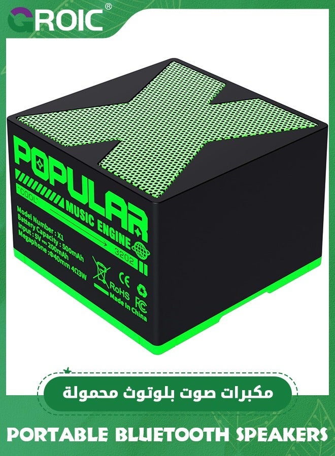 Compare Green Bluetooth Speaker, Mini Speaker Powerful Volume, Clear and Rich Sound Quality, Portable Speakers Bring an Amazing Listening Experience, Suitable for Home, Party, Outdoor at KSA Price