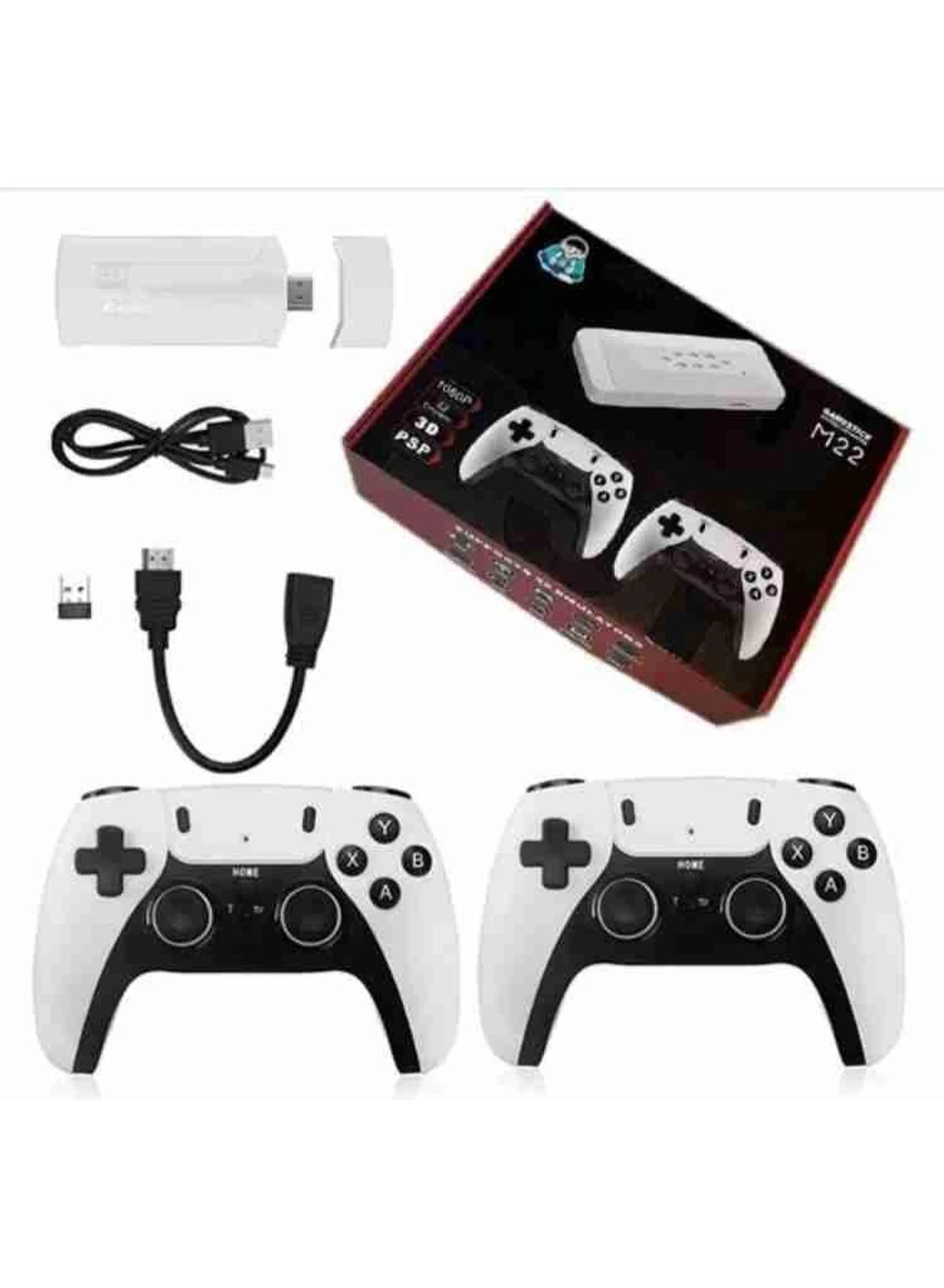 Compare M22 Game Stick Retro Video Game Console with 2 Wireless Controller at KSA Price