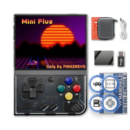 Compare Miyoo Mini Plus Handheld Game Console 35inch 640480 IPS Screen 3000mAh Miyoomini with Portable Case Transparent Black at KSA Price
