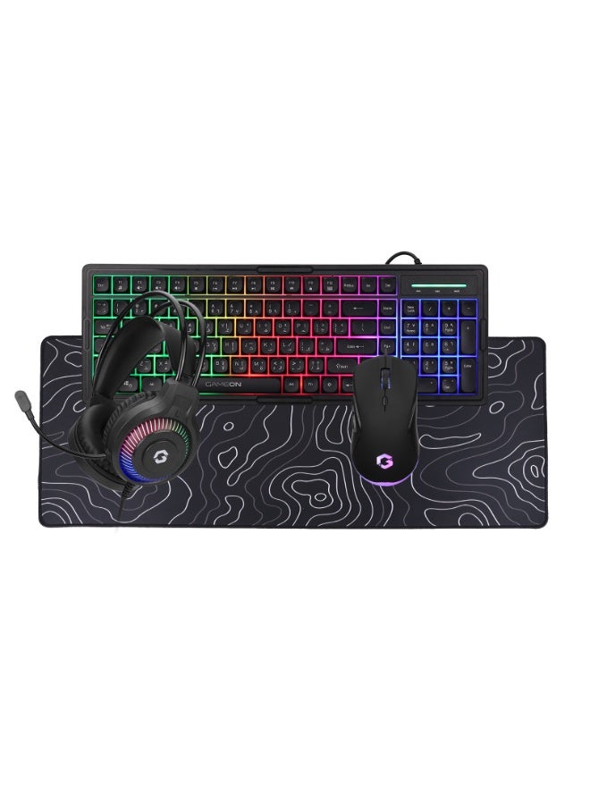 Compare Cypher XL AllInOne Gaming Combo Set, Keyboard, Mouse, Headset & Mousepad, 3600 DPI, Static RGB, 20Hz20KHz, USB 2.0, PS4 PS5 Xbox PC Compatible black at KSA Price