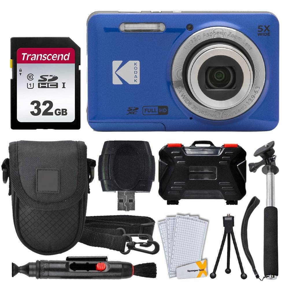 Kodak PIXPRO FZ55 Digital Camera (Blue) + 32GB…