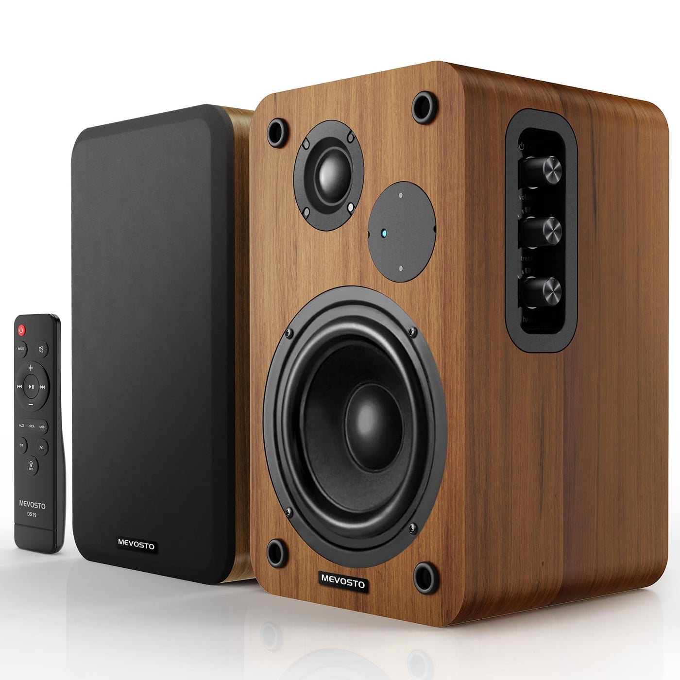 Compare MEVOSTO Active Bookshelf Speakers 36W RMS  BT 5.4 Wireless PC Speaker with 5 Woofer, Studio Monitors with USB Digital Audio Transfer AUX RCA Optical Input for Record PlayerTVComputer Turntable at KSA Price