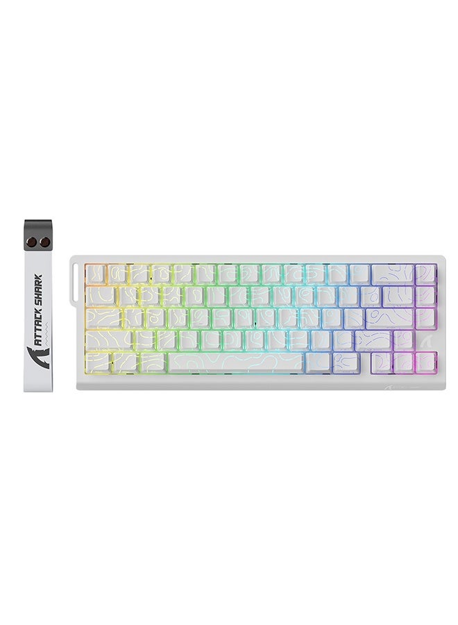 Compare X68 HE Rapid Trigger Gaming Keyboard, 0.01mm RT Accuracy Wired Gaming Keyboard with Magnetic Switch,8KHz Polling Rate,RGB Backlit,Top Mount,Side Printed KeycapWhite Contour at KSA Price