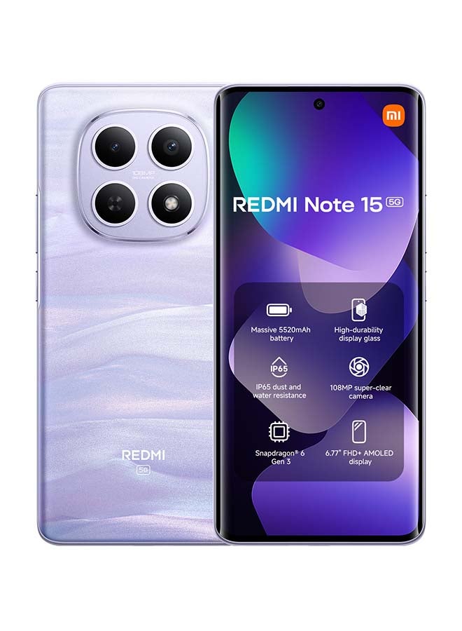 Redmi Note 15 Dual SIM 5G Mist Purple Blue…