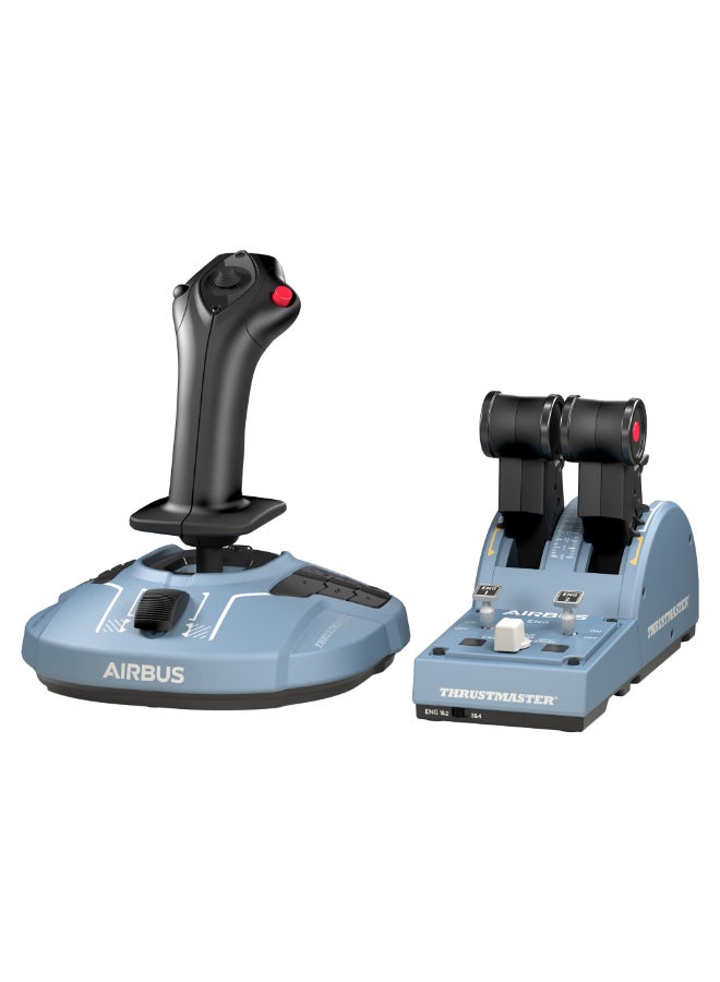 Compare Thrustmaster TCA Officer Pack Airbus Edition: Ergonomic replicas of the WorldFamous Airbus Sidestick and Throttle Quadrant, Compatible with PC at KSA Price