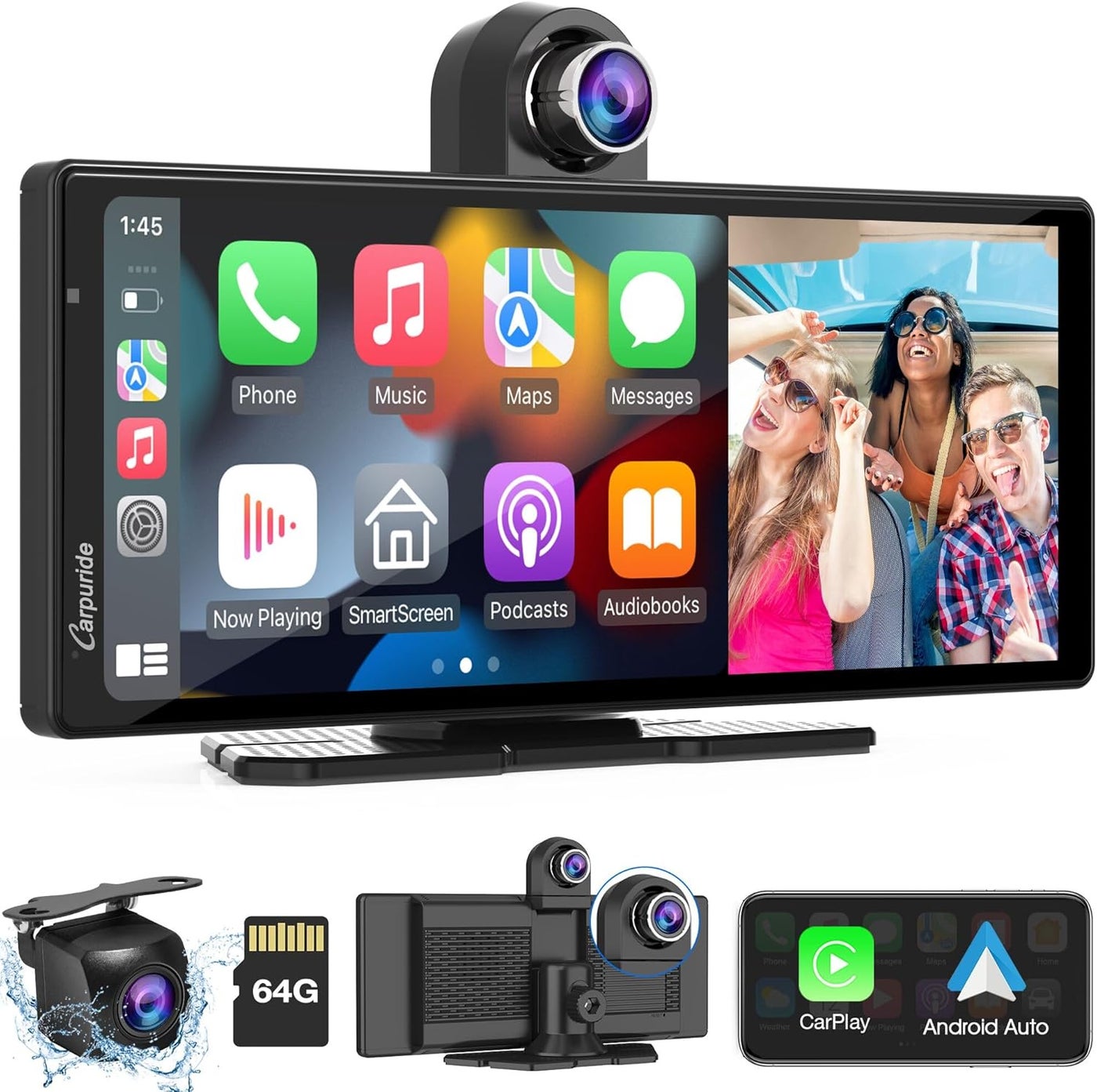 2025 CARPURIDE W903 Portable Multimedia Console with…