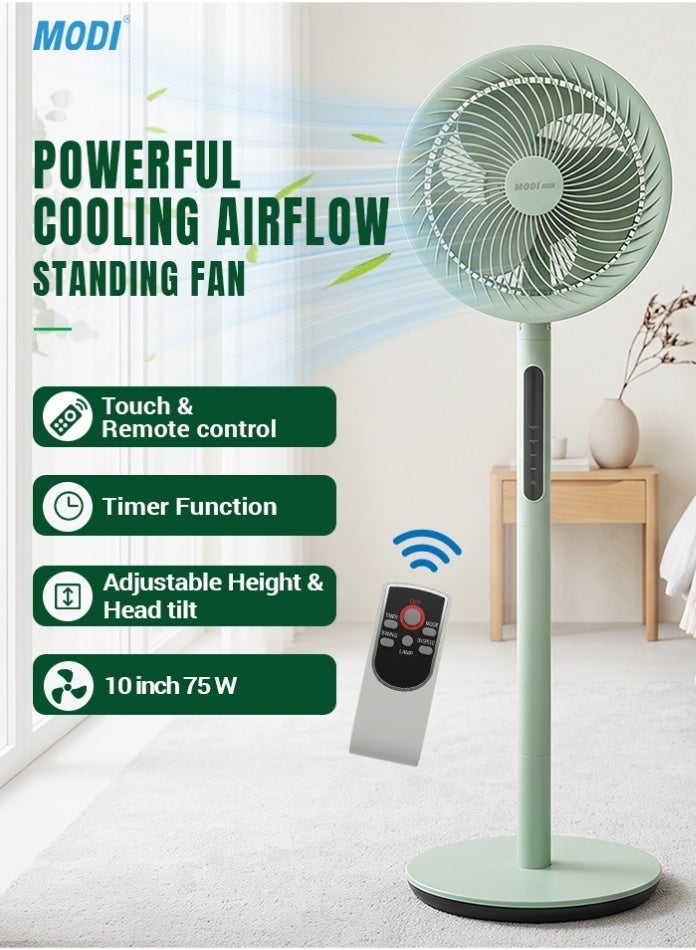 10 Inch 75W Pedestal Fan with Remote &…