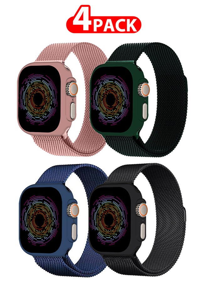 4 Pack Stainless Steel Milanese Loop Compatible…