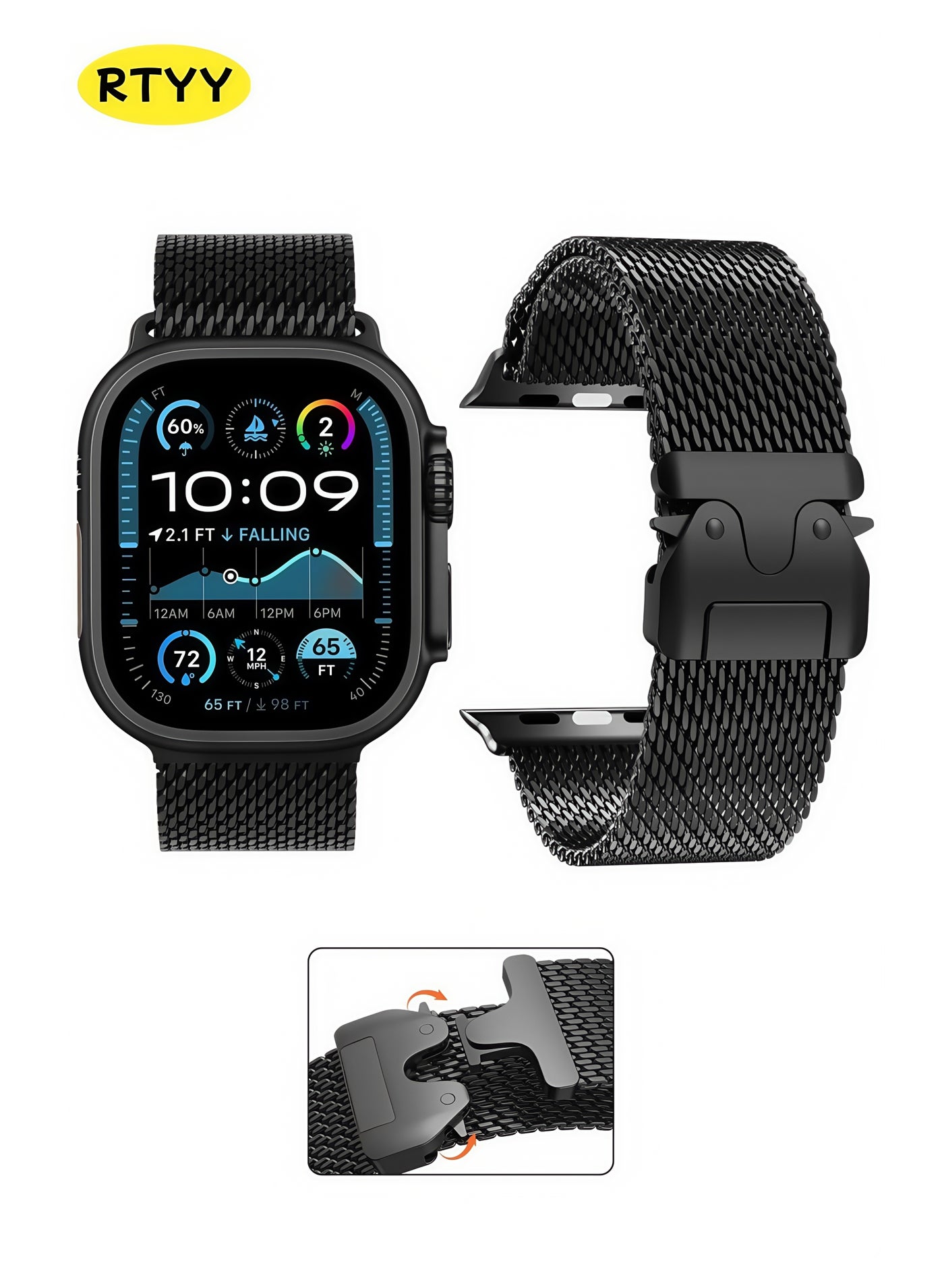 Milanese Mesh Loop Compatible with Apple Watch Metal…
