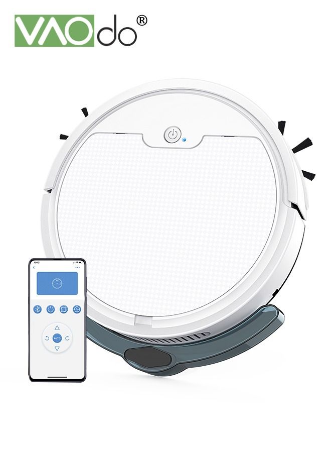 Compare Robot Vacuum Sweeping Robot With Lidar Navigation Mop Broom 2in1 Vacuum Cleaner 3000pa Strong Suction Carpet Intelligent Surveying and Mapping APP Remote Control White at KSA Price
