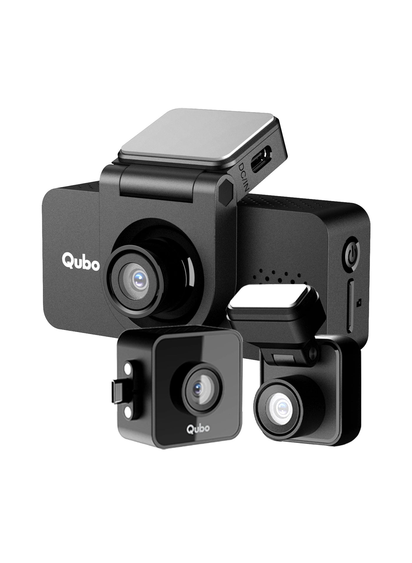 Compare Qubo 3Channel Dashcam Trio by Hero Group Front+Rear+Cabin Camera New Launch | 2K QHD | Builtin WiFi & GPS |140° FOV | IR Night Vision | App Control | Supports up to 1TB SD Card at KSA Price