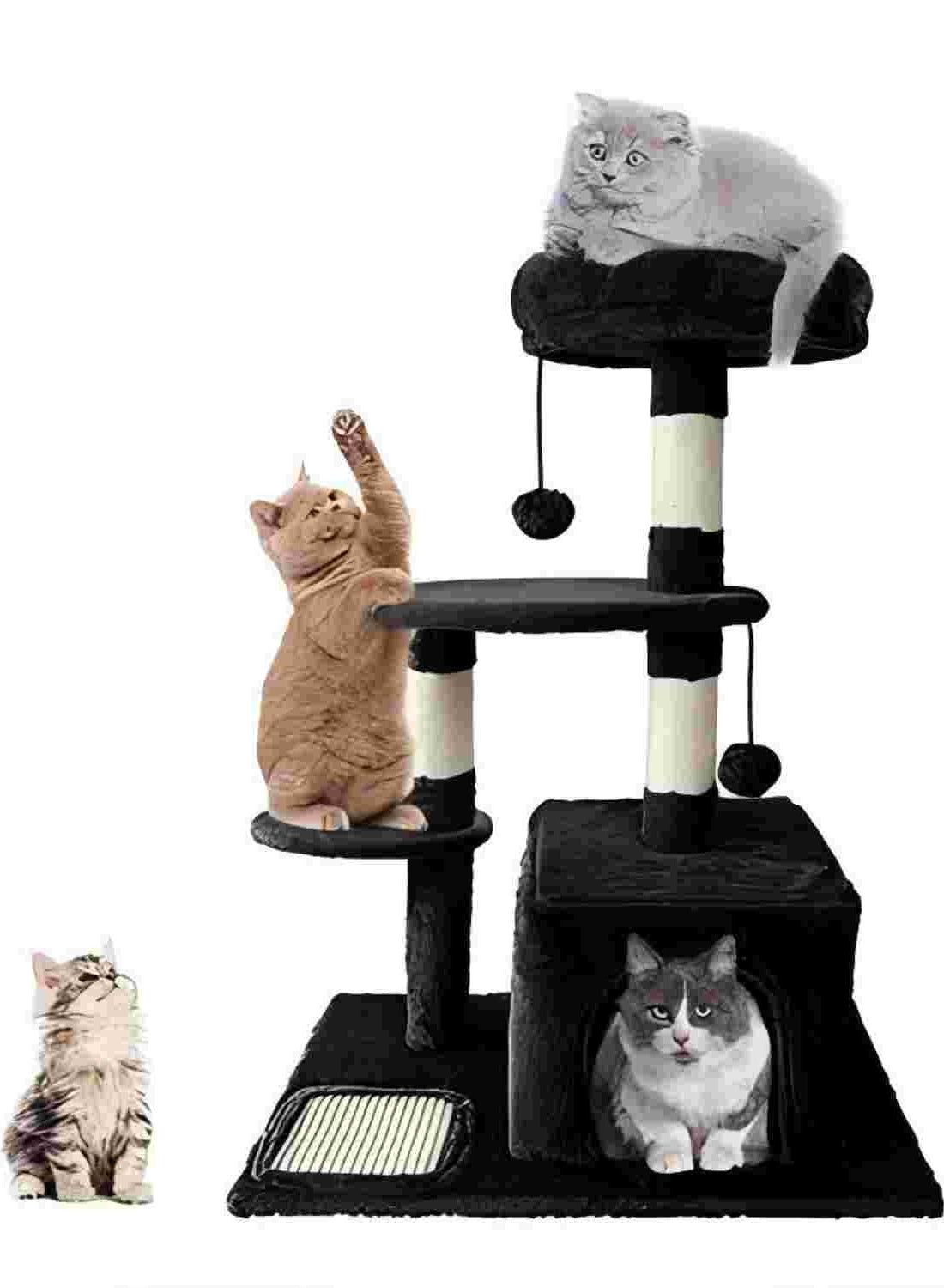 Compare Cat Play Tower Cat Toy Multi Level Platform Cat Tree Sisal Pillar Large Cat Climbing Frame Cat Nest Luxury Cat Scratch Post Cat Tree at KSA Price